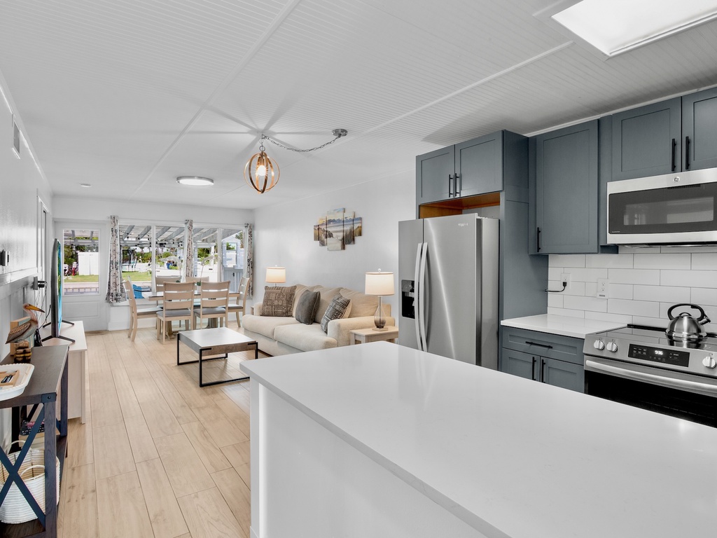 Open Living Area and Kitchen