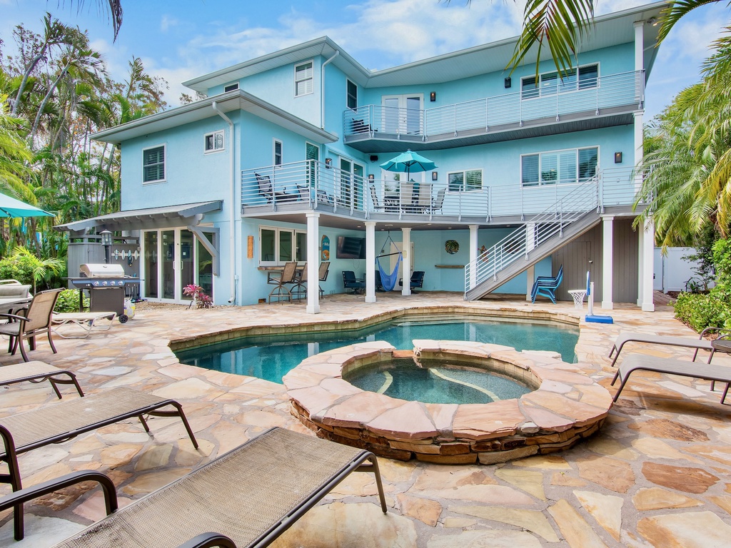 Private Pool and Spa with Outdoor Lounge Area
