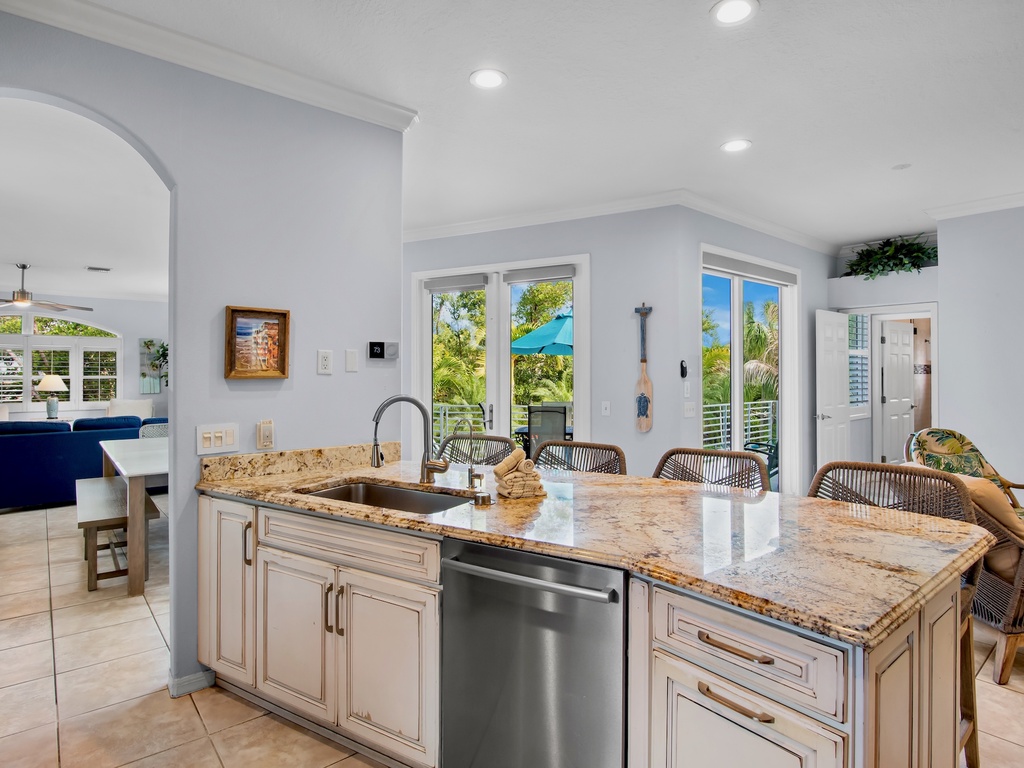 Modern Kitchen with Bar Seating