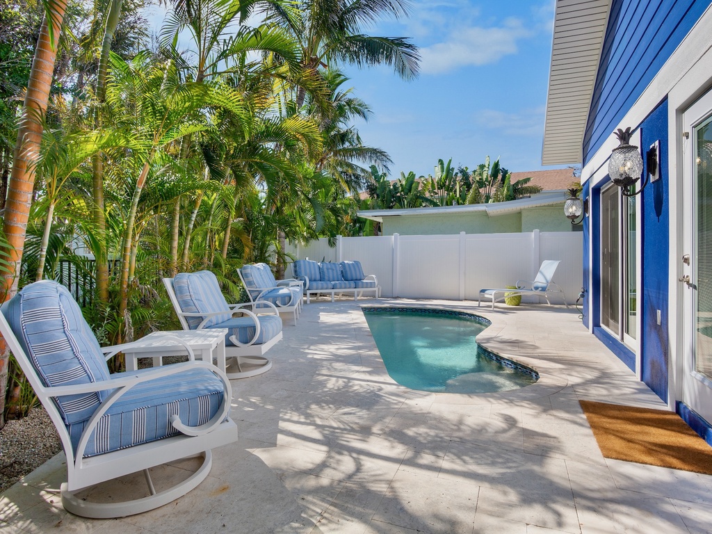 Private Pool with comfortable chairs