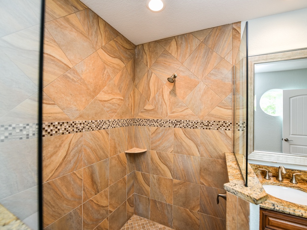 Walk-In Shower and Vanity