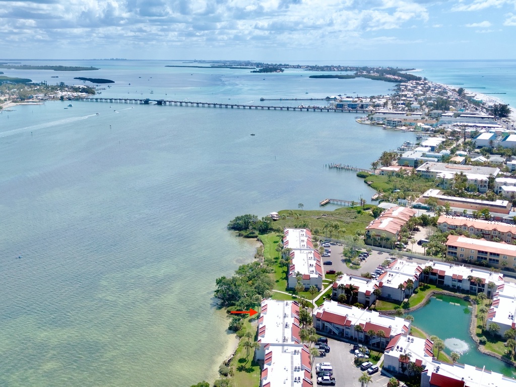 Aerial view of Beach and Bay Getaway by Anna Maria Vacations