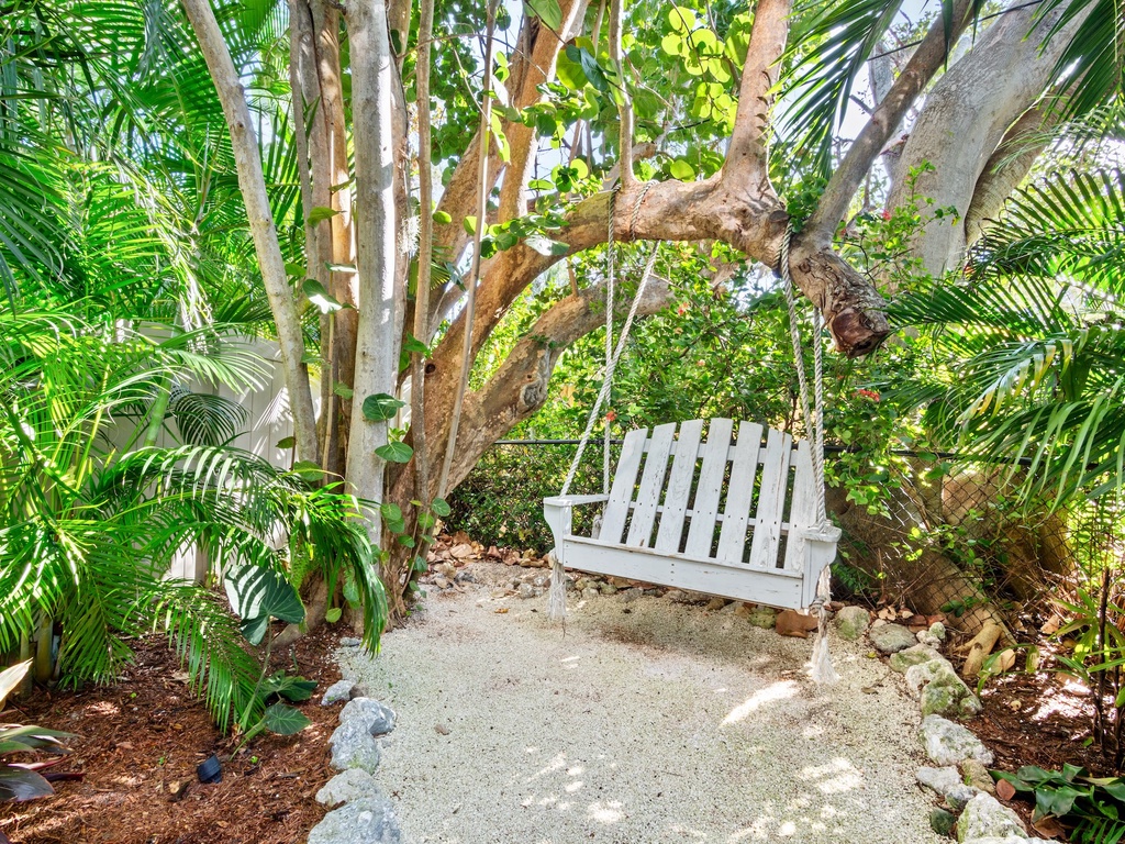 Swing gently in your private tropical paradise