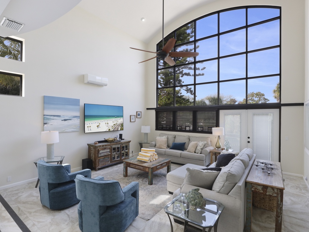 Inviting lounge area with natural light