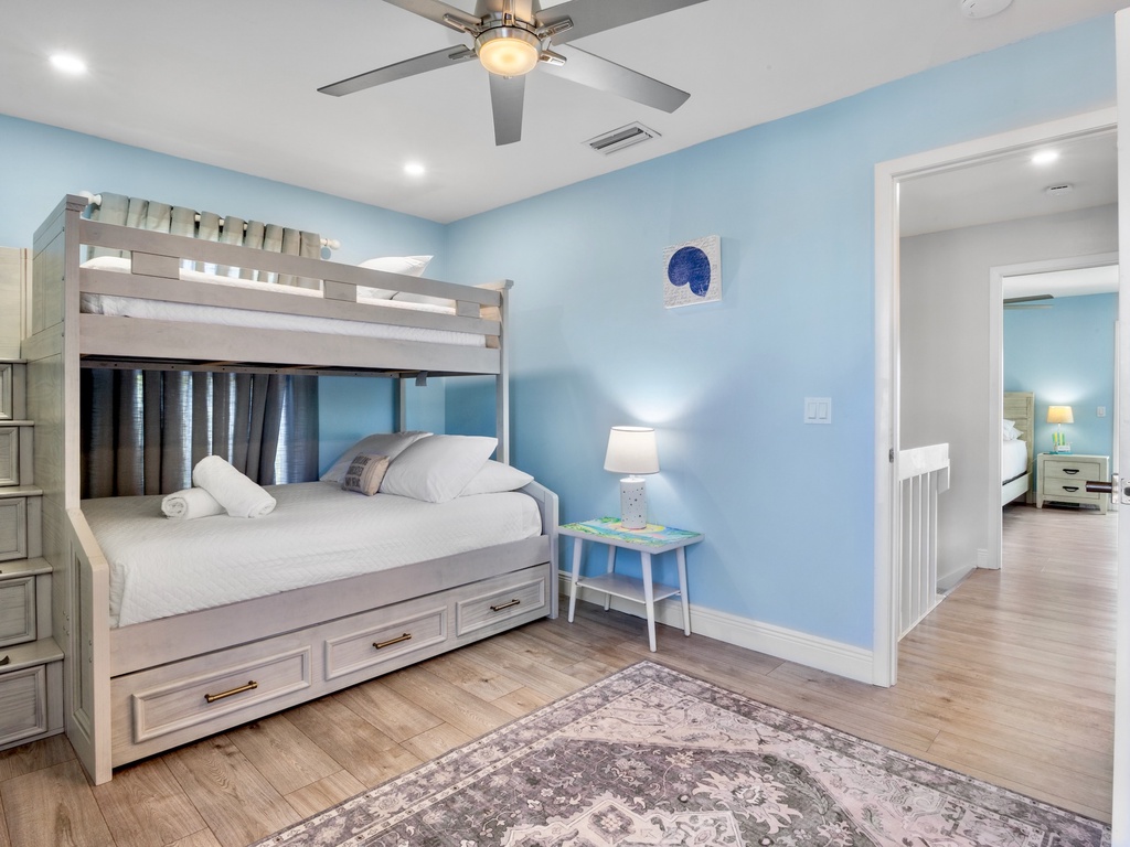 Second Bedroom, Twin over Queen bunk and Twin trundle