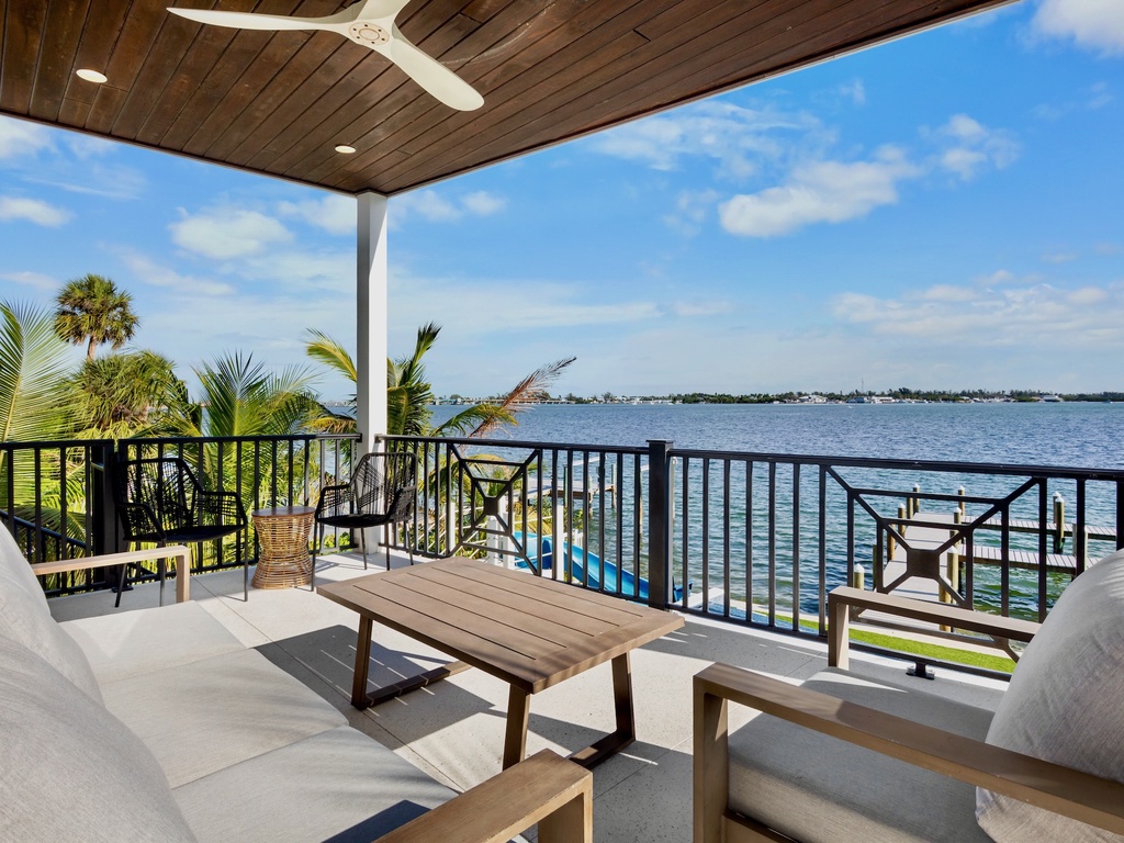 Waterfront Balcony with Lounge Seating