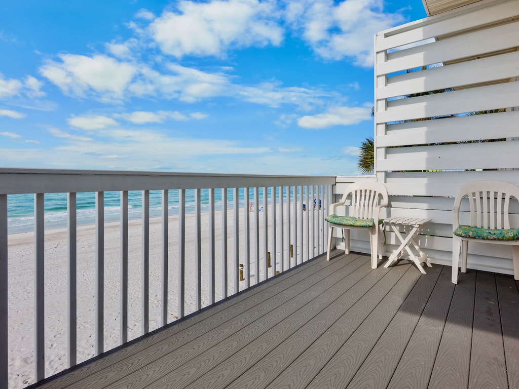 Private balcony with chairs