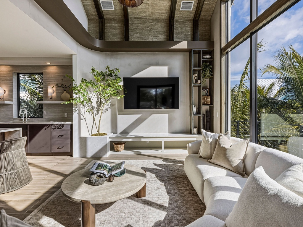 Spacious lounge area indoors