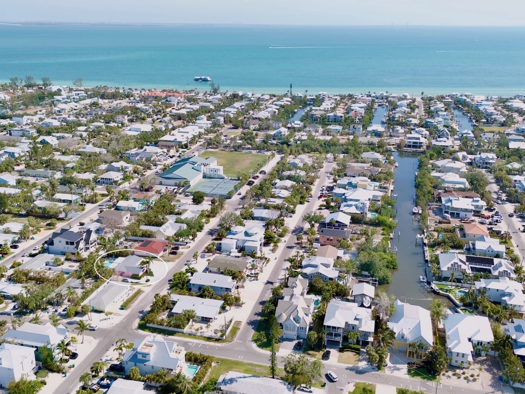 High view of location near the beach
