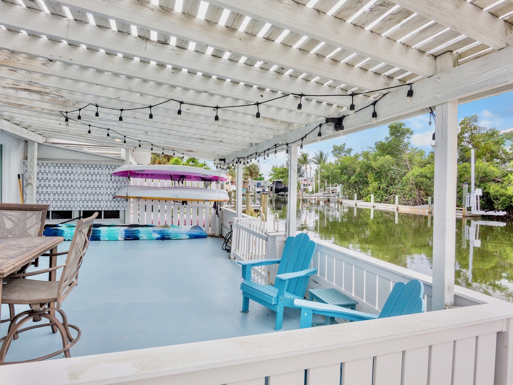 Outdoor Seating and Dining with Water Views