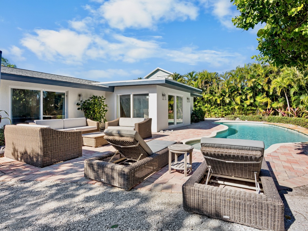 Private pool and outdoor plush seating