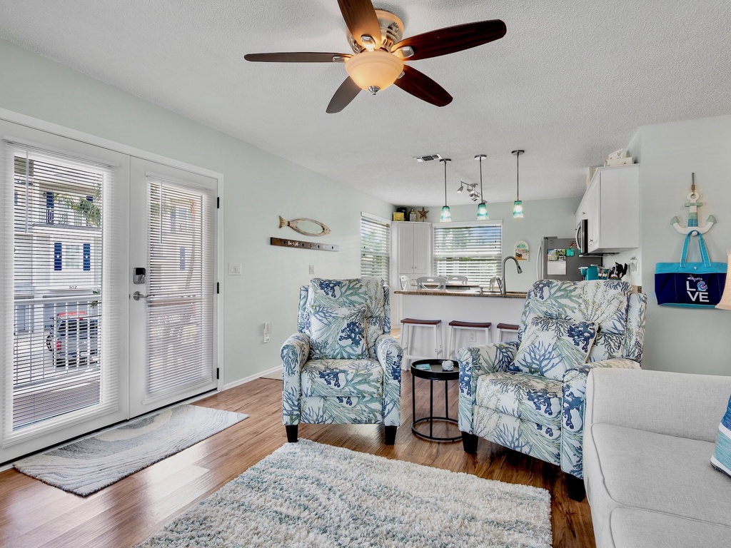 Open Living Area and Kitchen