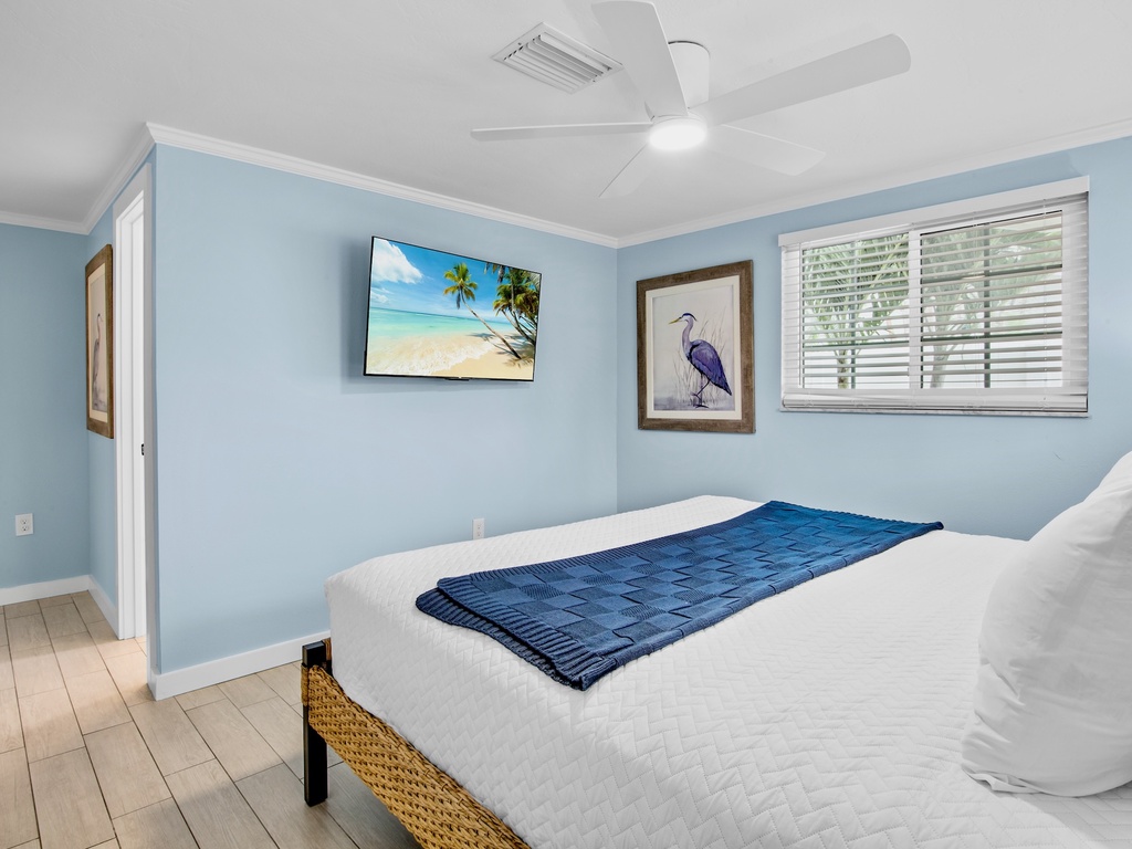 Primary Bedroom, King bed and TV