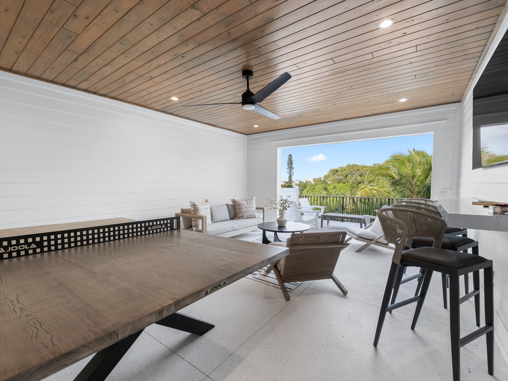 Top Floor - Covered Outdoor Living Area - Ping Pong