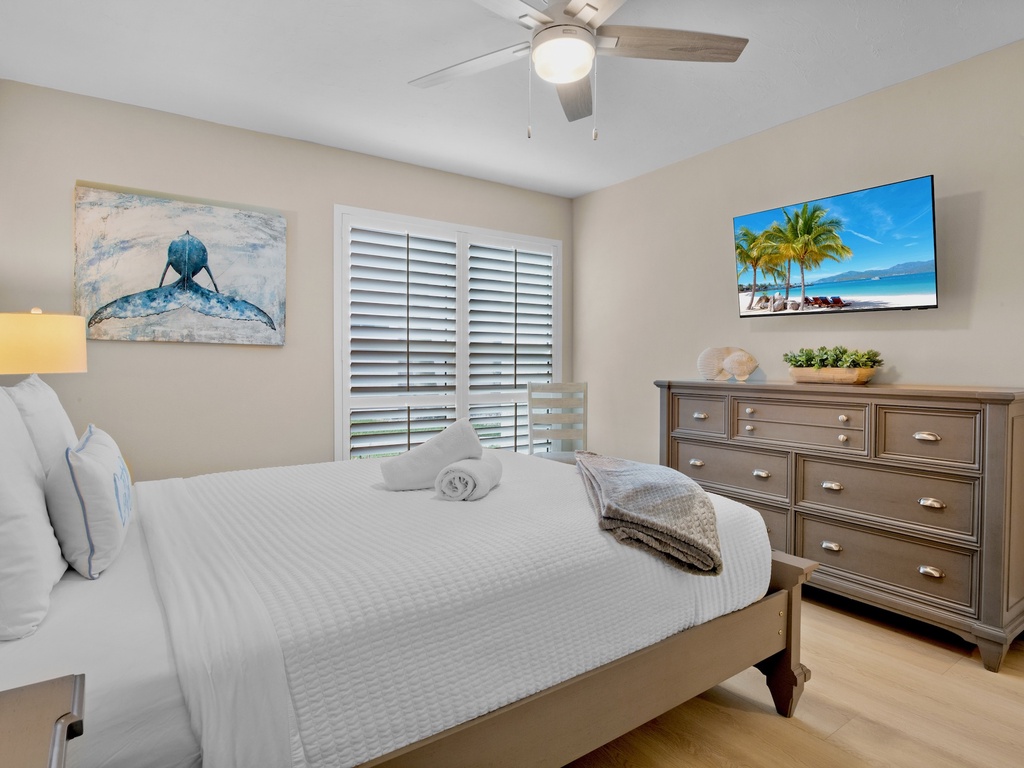 Second Bedroom, Queen bed with TV