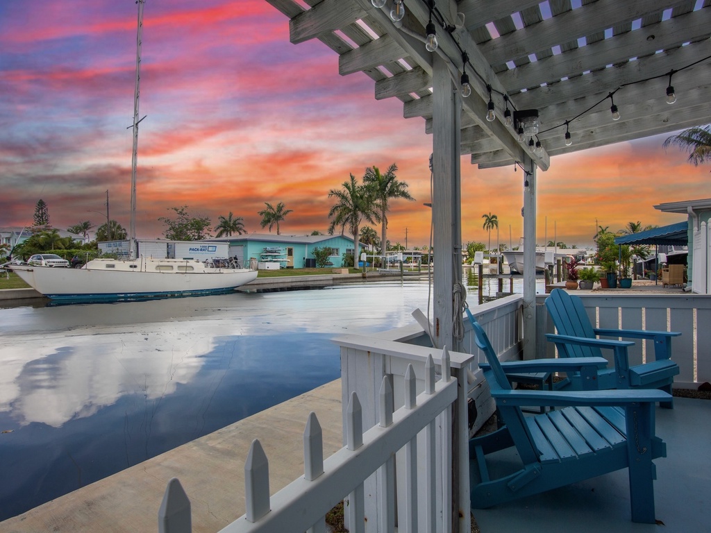 Waterfront Patio Overlooking Canal