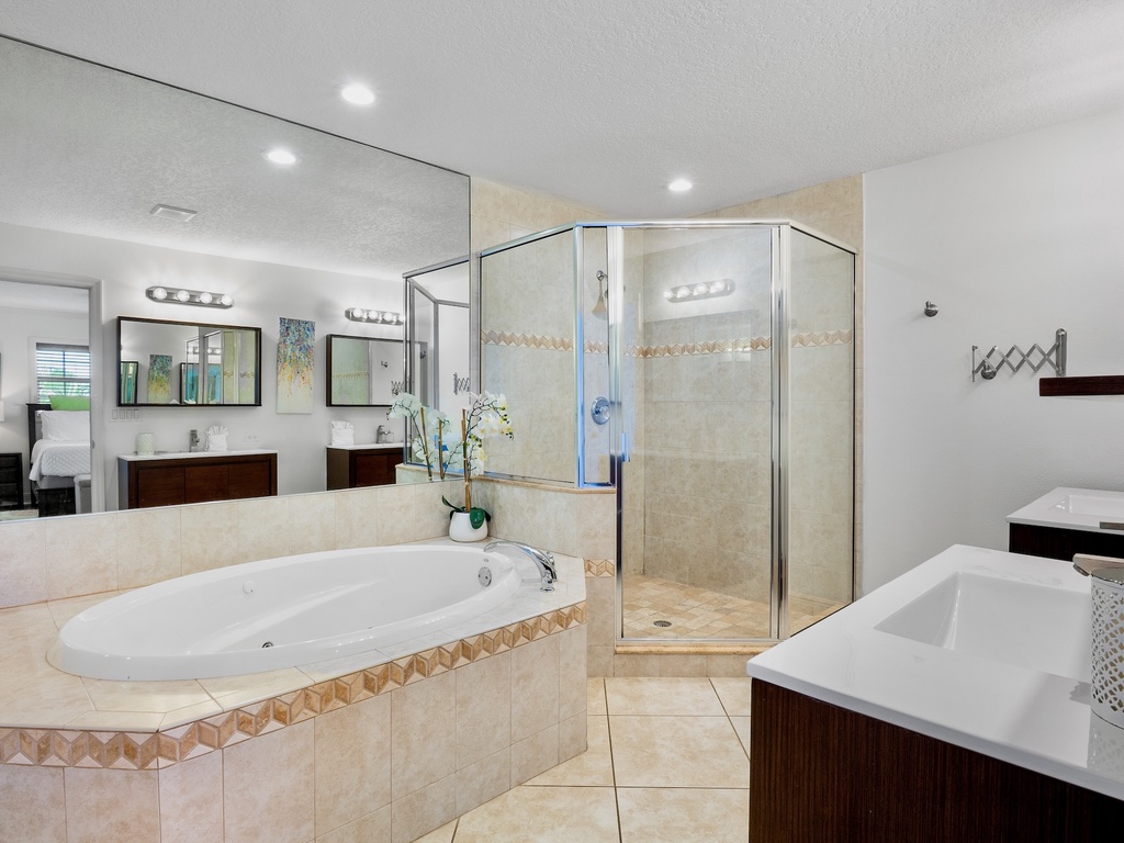 Primary Bedroom, 3rd floor: Walk-in shower and Tub