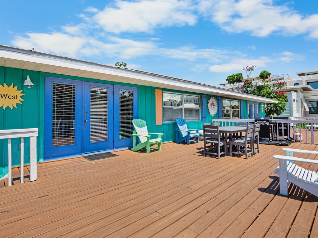 Seating setup on private deck