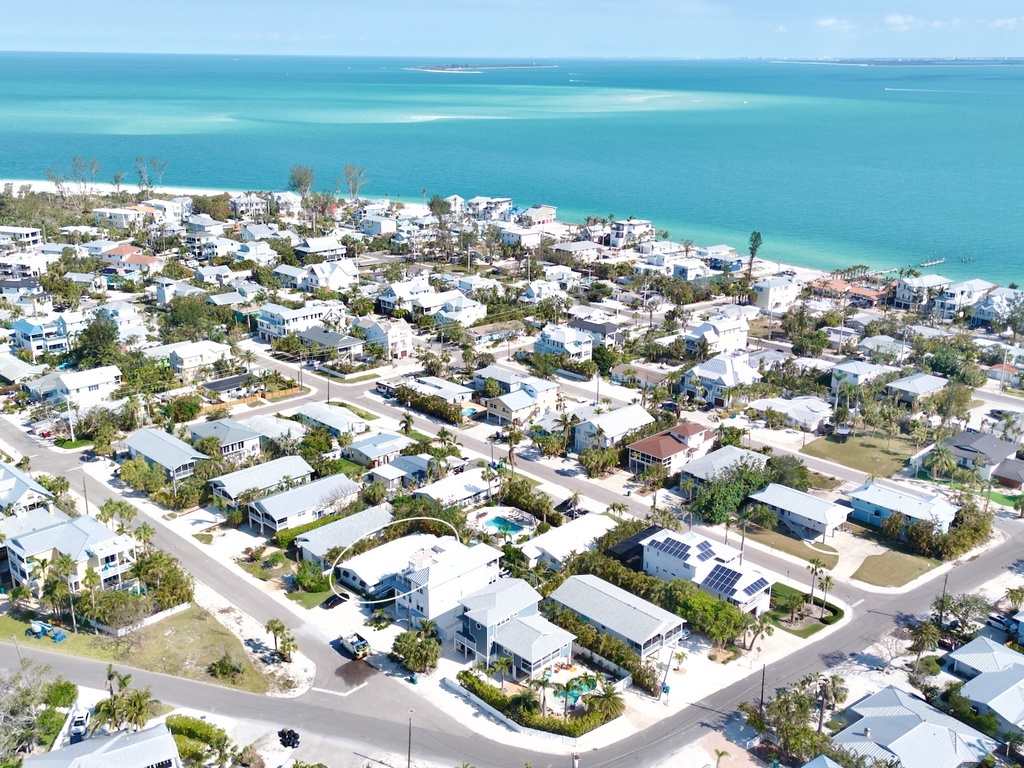 High view of location near the beach