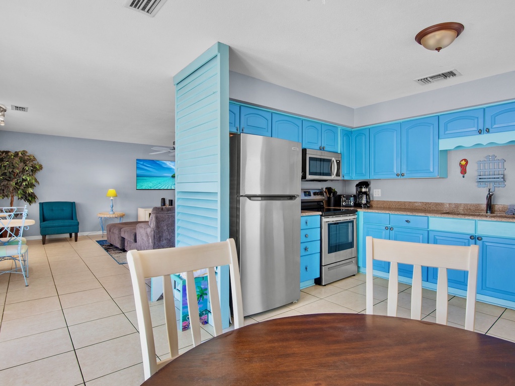 Bright kitchen with cooking essentials