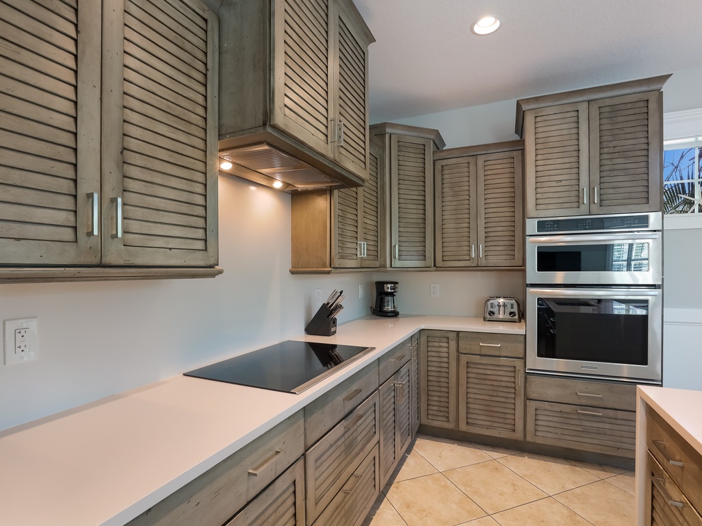 Bright kitchen with cooking essentials