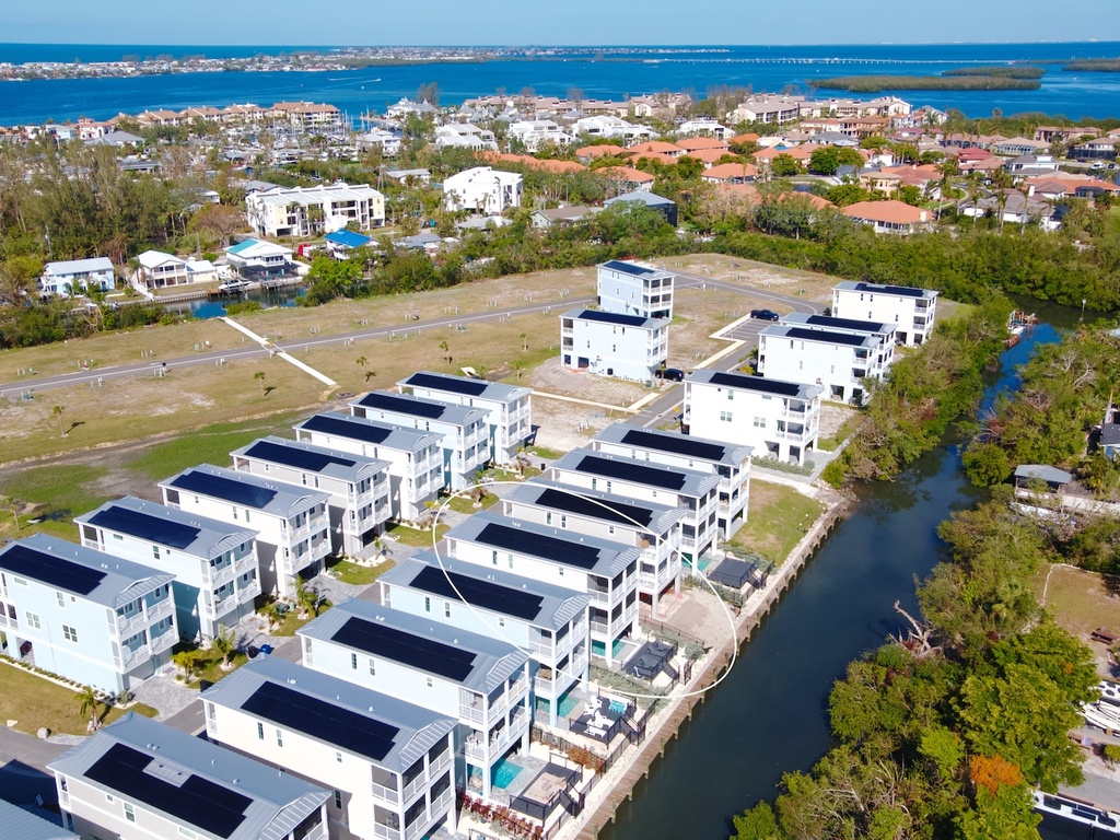 High side view of the located area