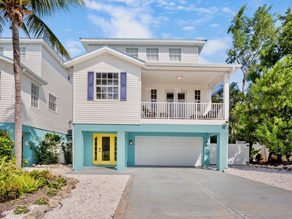 Welcoming front view of the home