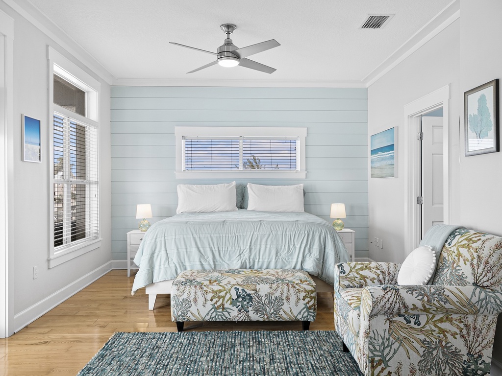 Primary Bedroom, King bed