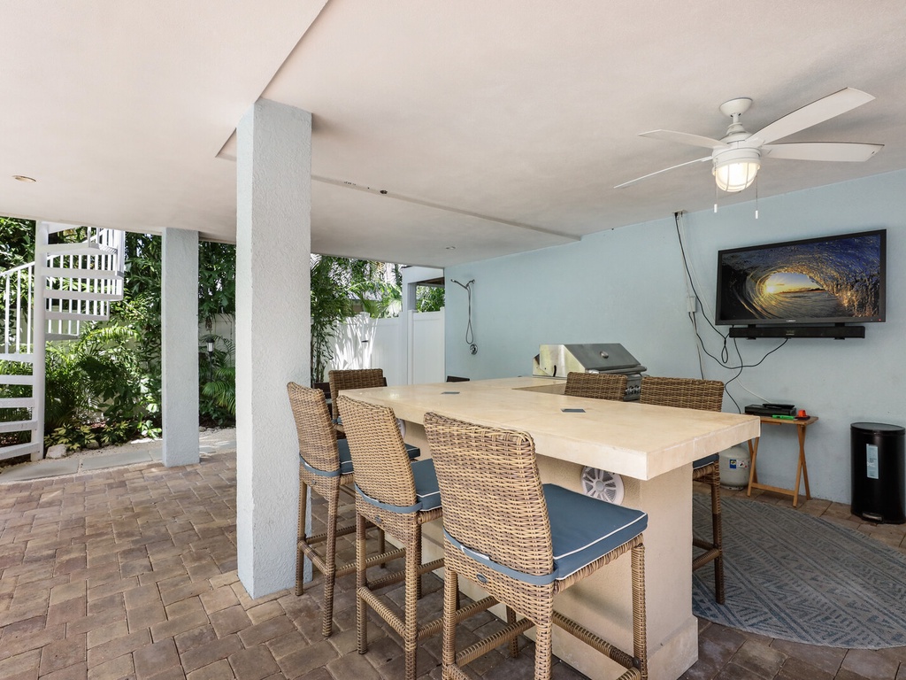 Outdoor Bar and TV