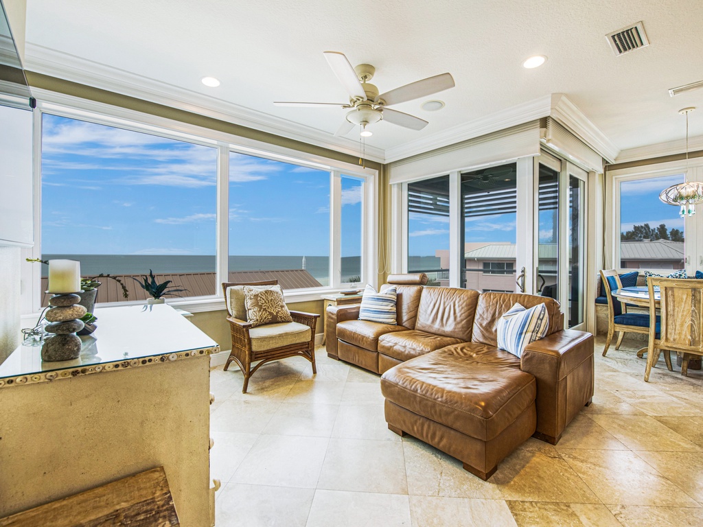 Side A - Upper Level - Living Area - Views of Gulf