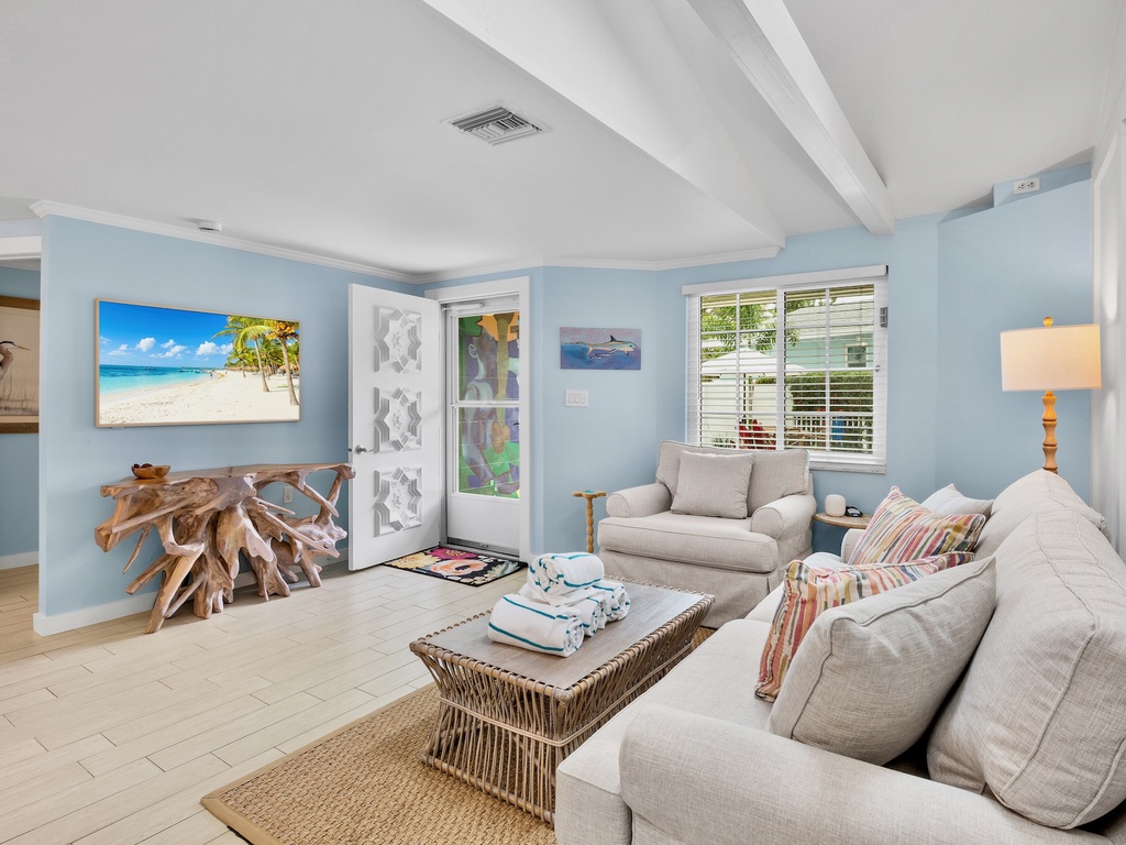 Living Area with Cozy Seating and TV