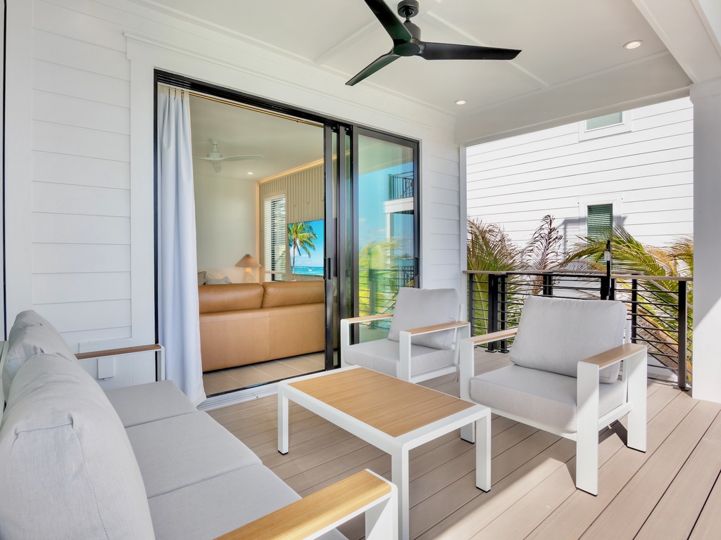 Private terrace with outdoor seating