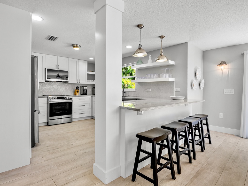 Kitchen island with spacious countertop