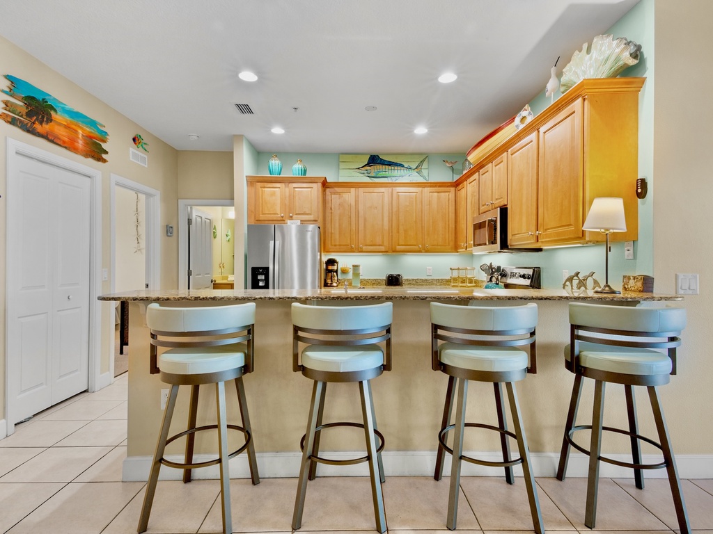 Large kitchen island with seating