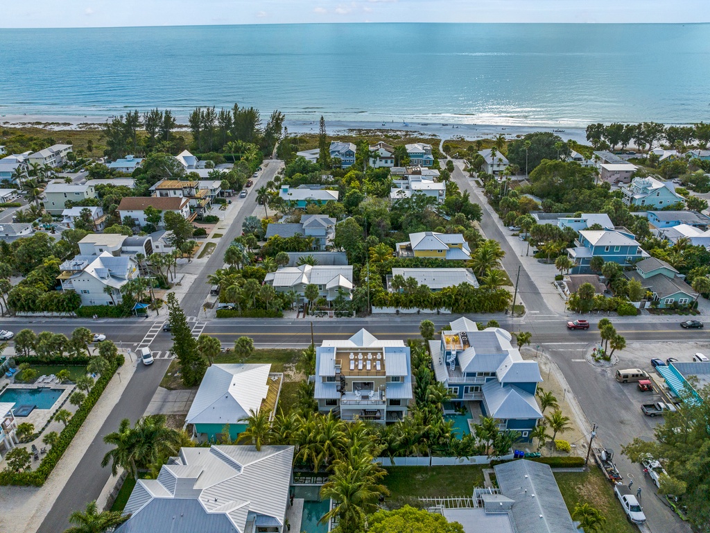 High view of location near the beach