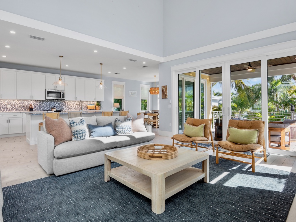 Open living space with modern seating