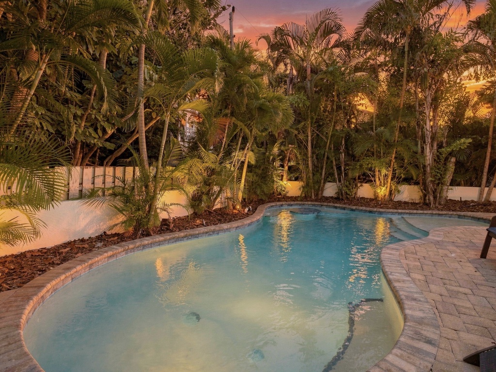 Private Pool at Sunset