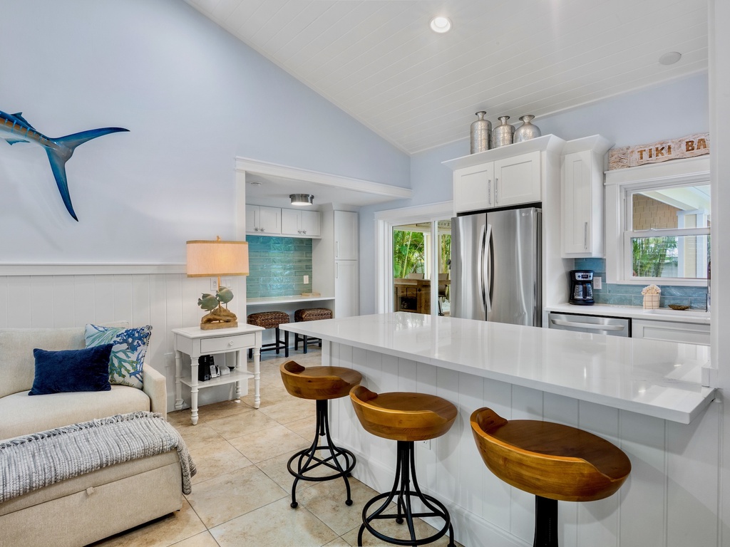 Kitchen island with spacious countertop