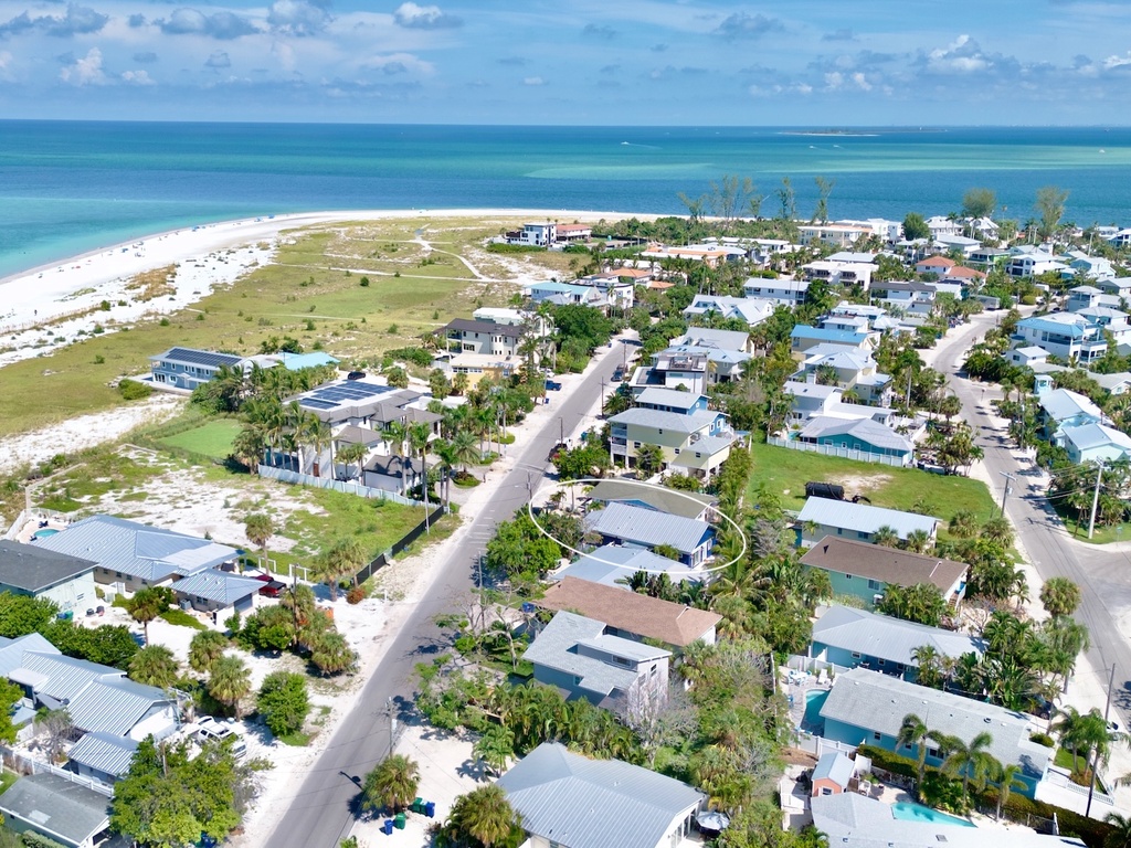 Aerial view of the property