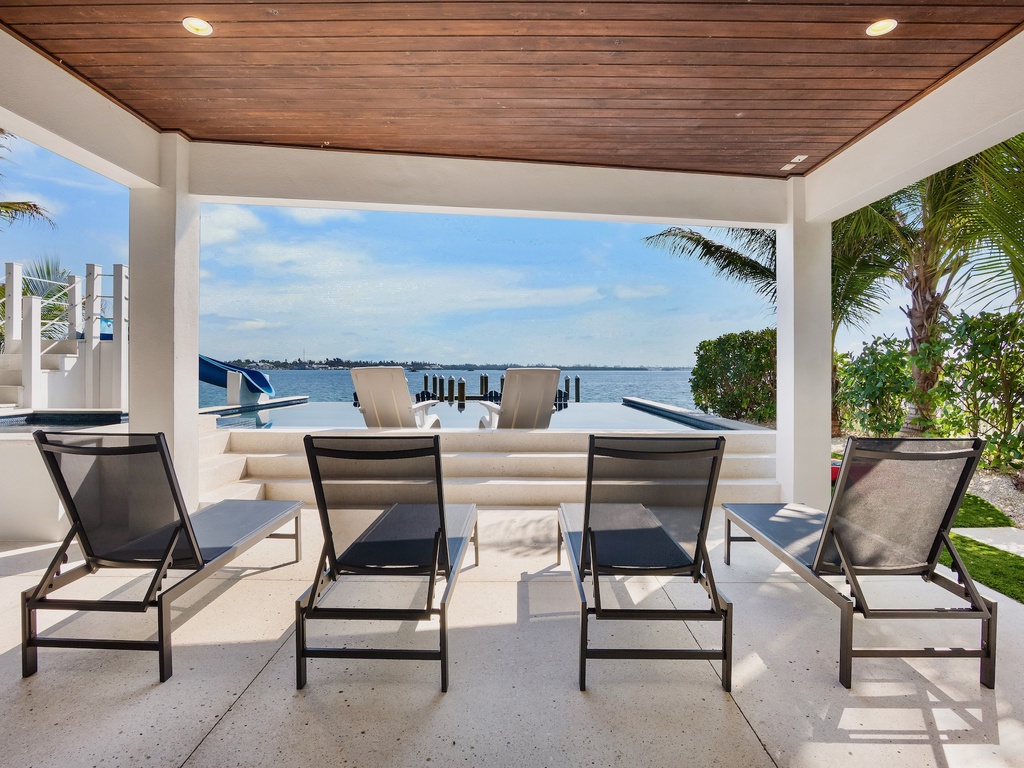 Lounge Chairs Overlooking Pool
