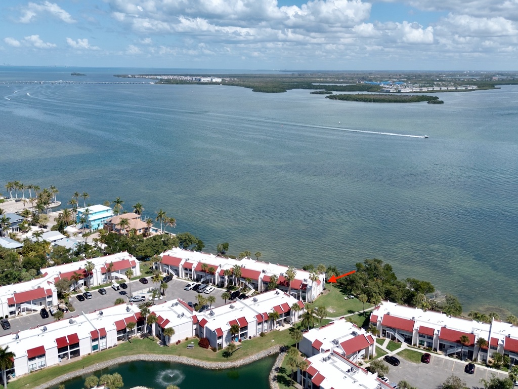 Aerial view of Beach and Bay Getaway by Anna Maria Vacations