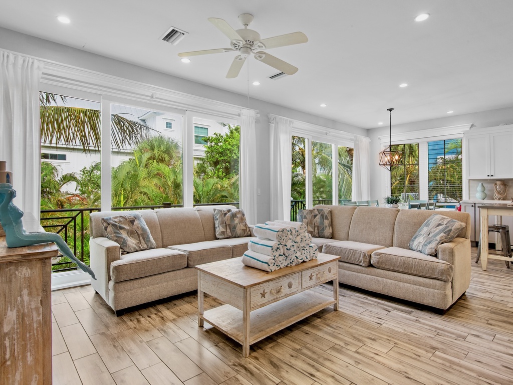 Open living room for family time