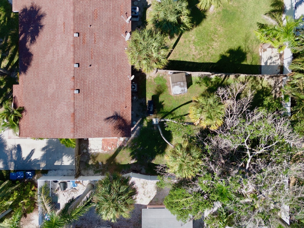 Aerial view of the house