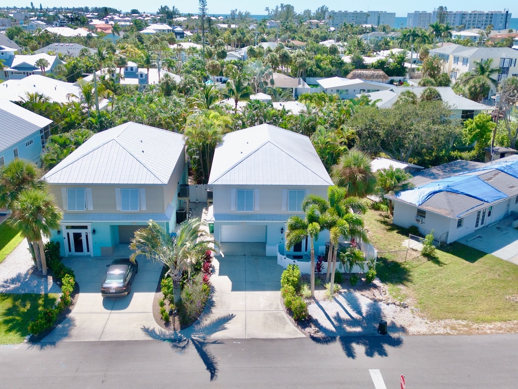 Overhead look at property near beach