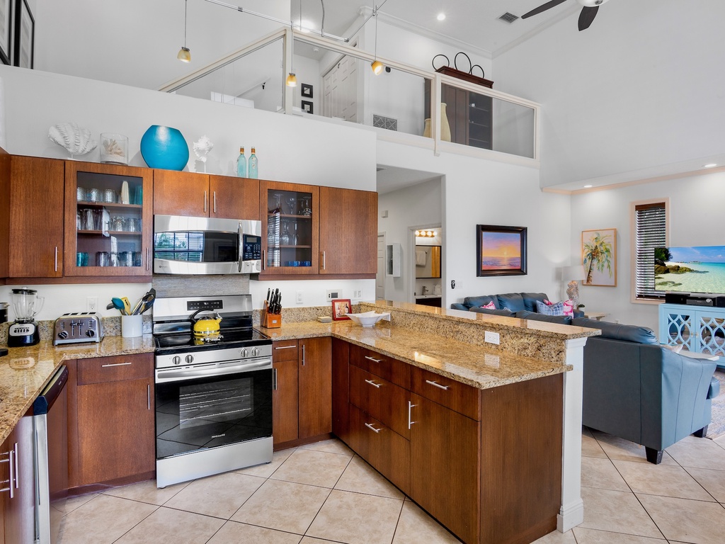 Spacious kitchen for family meals