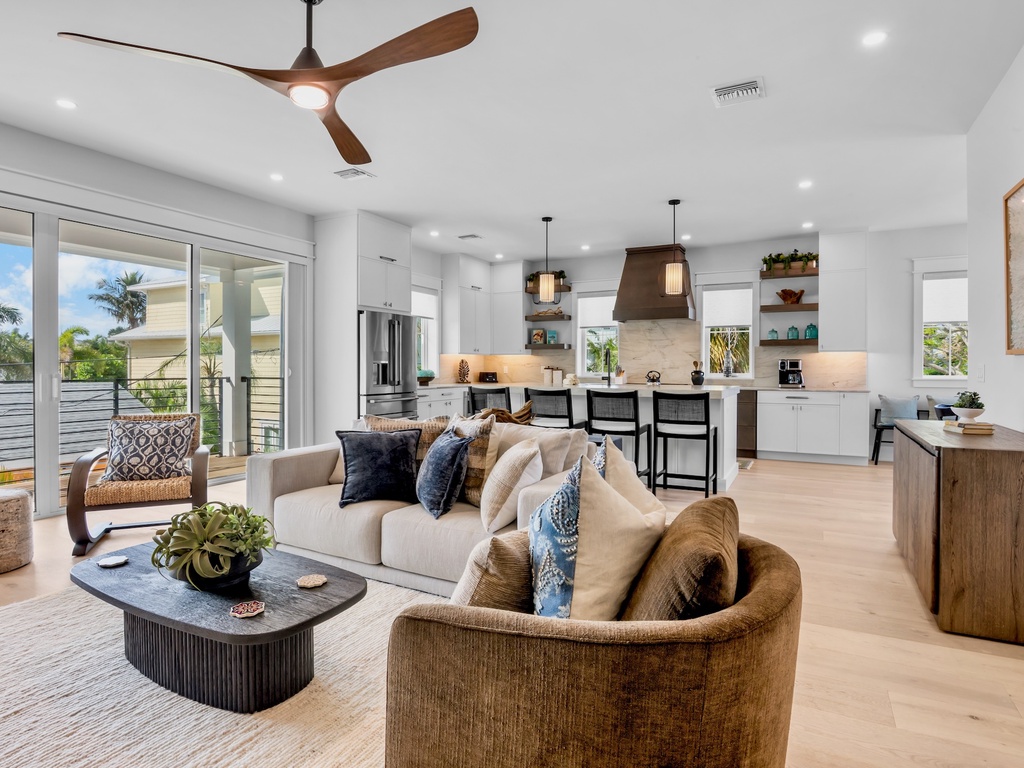Living Room with Plush Seating and TV