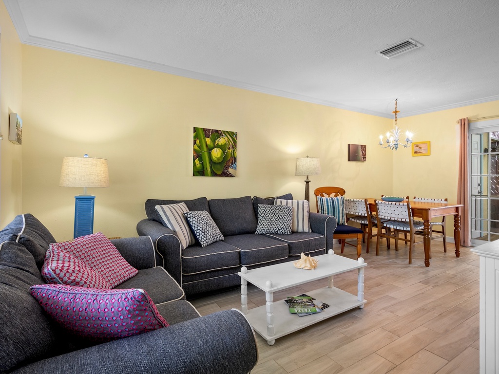 Living room with plush seating