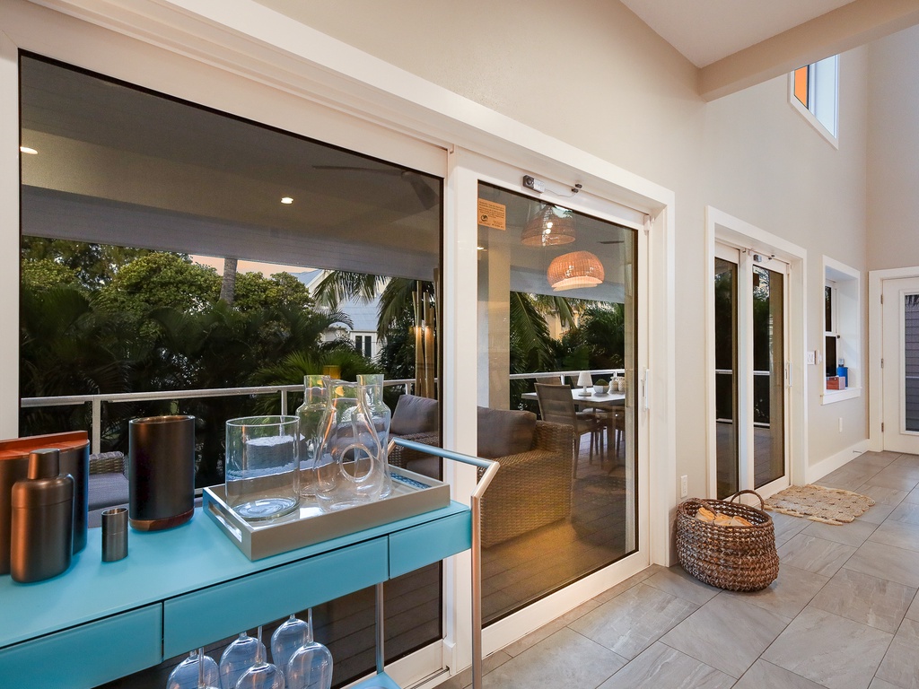 Home bar setup for cocktails