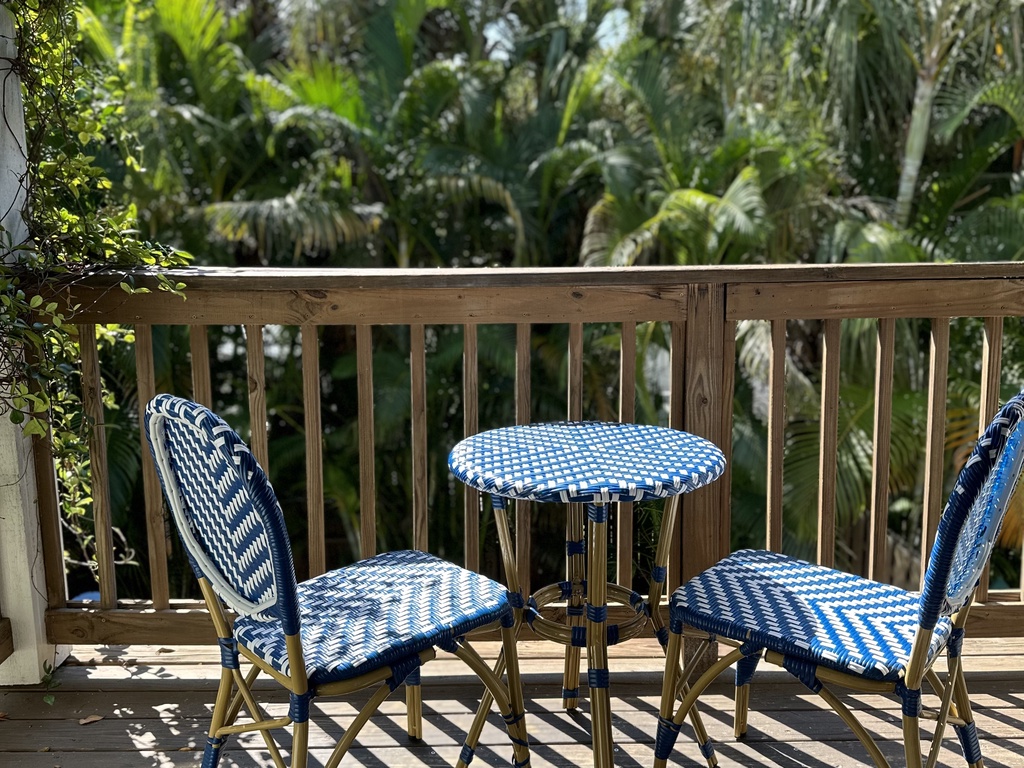 Outdoor table upstairs