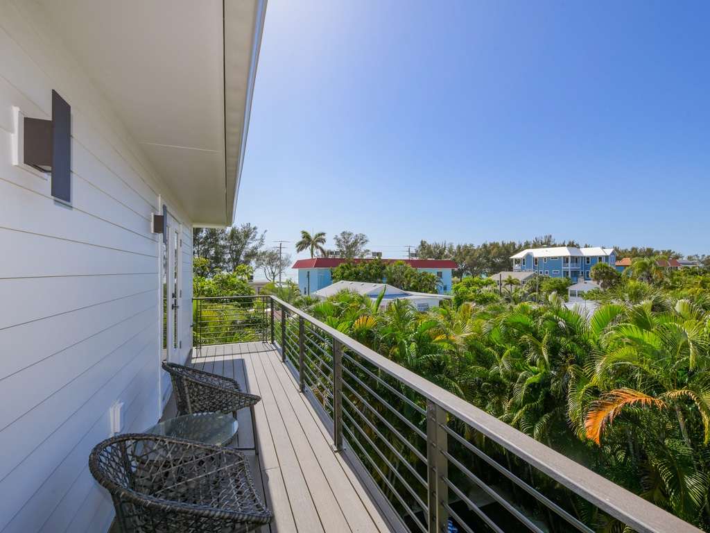 Chairs for relaxing on the balcony